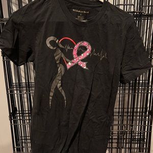 Black & Pink Breast Cancer awareness t-shirt
